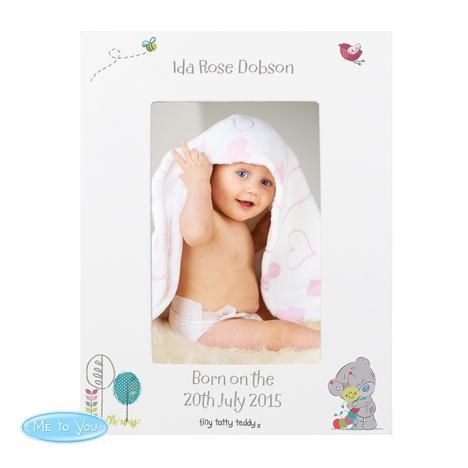 Personalised Tiny Tatty Teddy Cuddle Bug White 6 x 4" Frame